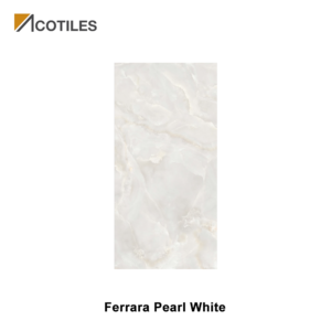 Ferrara Pearl White Thin Tiles - 3 Faces