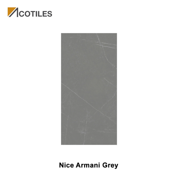 Nice Armani Grey Thin Tiles - 600mm x 1200mm x 6mm - 8 Faces