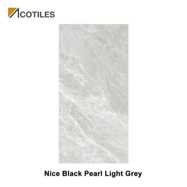 Nice Black Pearl Light Grey Thin Tiles - 6 Continuous Faces