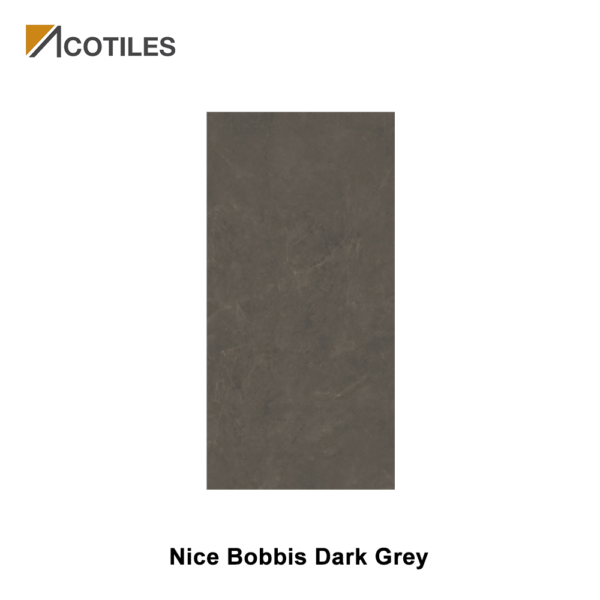 Nice Bobbis Dark Grey Thin Tiles - 600mm x 1200mm x 4.8mm - 4 Faces