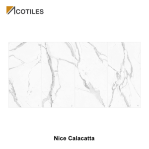 Nice Calacatta Thin Tiles - 1200mm x 2400mm x 6mm - 4 Faces