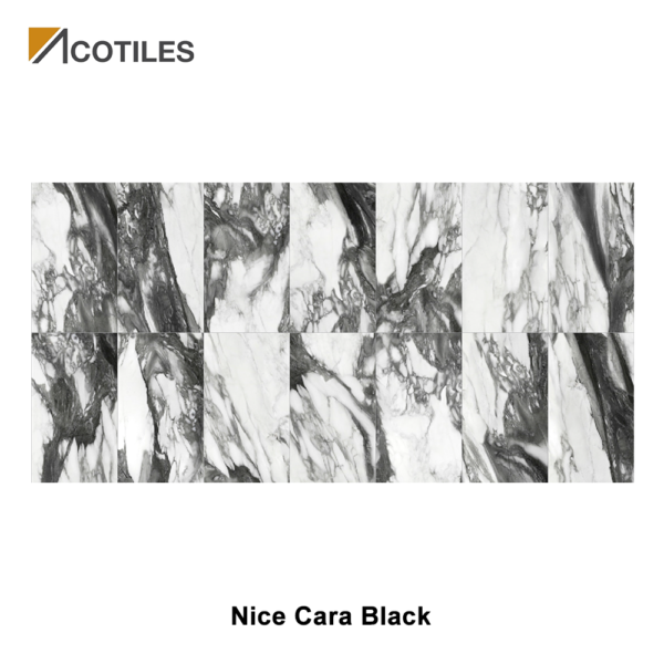 Nice Cara Black Thin Tiles - 14 Faces