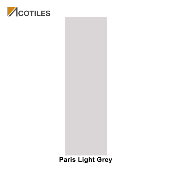Paris Light Grey Thin Tiles - 800mm x 2600mm x 6mm