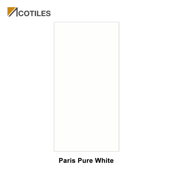 Paris Pure White Thin Tiles - 600mm x 1200mm x 4.8mm