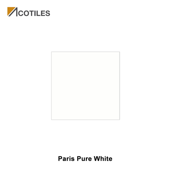 Paris Pure White Thin Tiles - 1000mm x 1000mm x 6mm