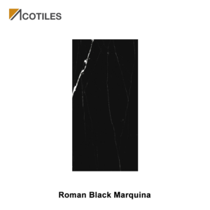 Roman Black Marquina Thin Tiles