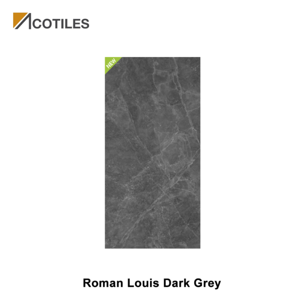 Roman Louis Dark Grey Thin Tiles
