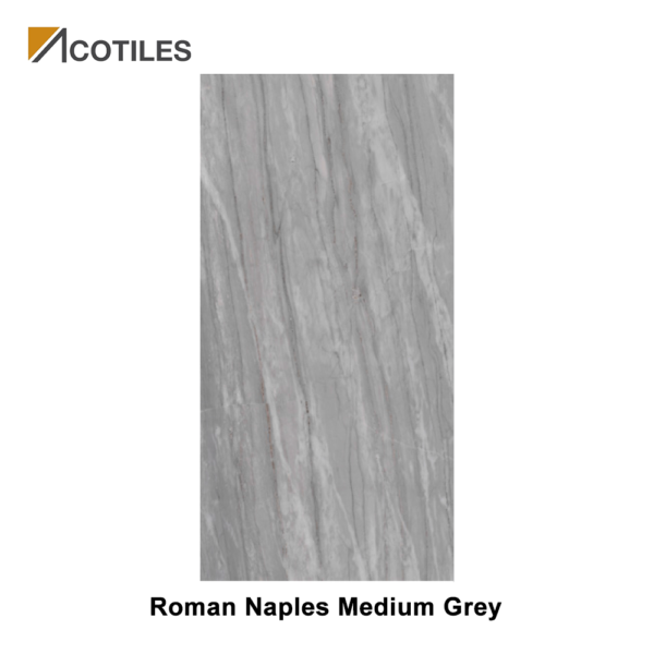 Roman Naples Medium Grey Thin Tiles