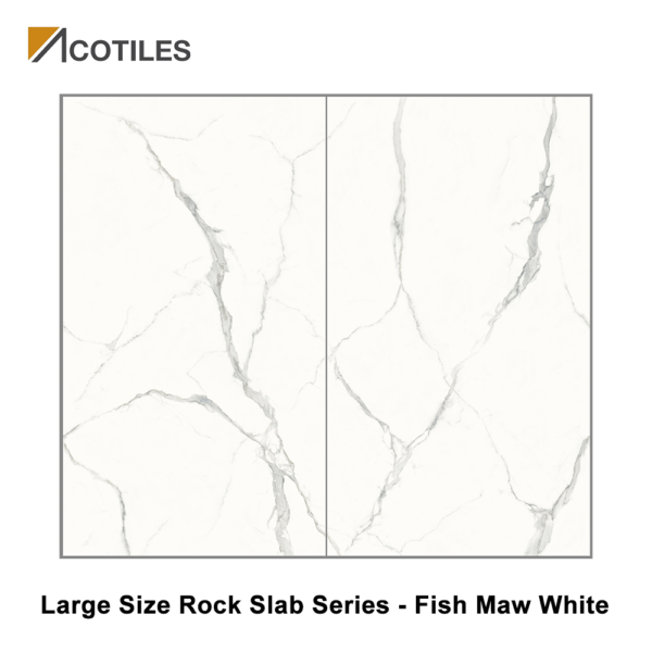 Large Size Rock Slab Series Designer Tiles - Fish Maw White - JQA163212X210 - JQA163212G210