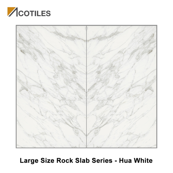 Large Size Rock Slab Series Designer Tiles - Hua White - JQA163212G03