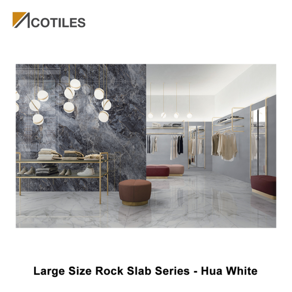 Large Size Rock Slab Series Designer Tiles - Hua White - JQA163212G03