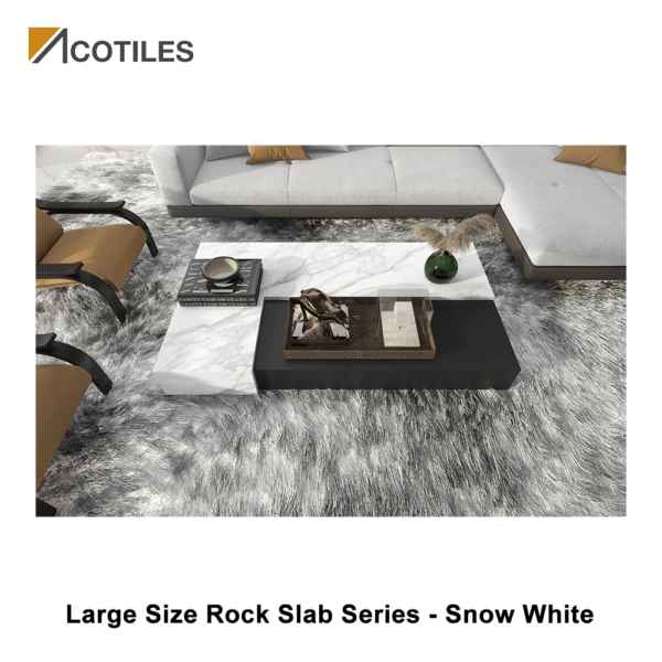 Large Size Rock Slab Series Designer Tiles - Snow White - JQA163212X49 - JQA163212G49