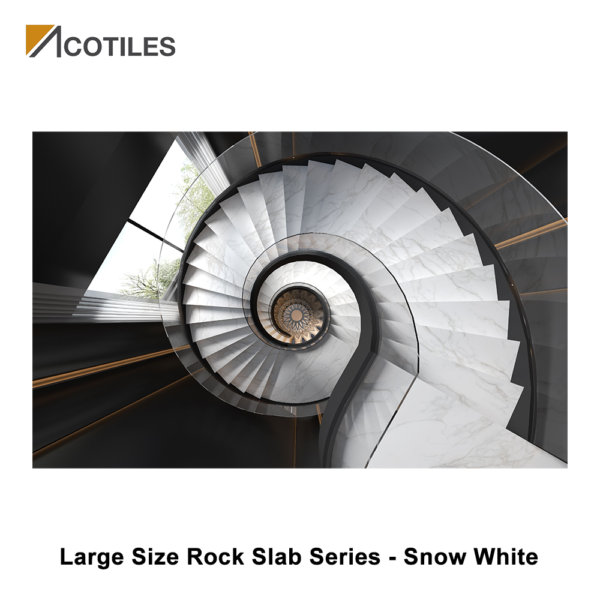 Large Size Rock Slab Series Designer Tiles - Snow White - JQA163212X49 - JQA163212G49